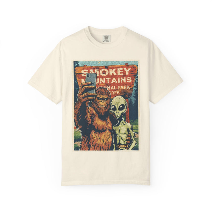 Smoky Mountains Alien & Bigfoot T-shirt — National Park Adventure Tee