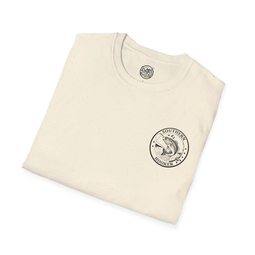 Southern Hooker Fish Graphic T-Shirt | Bass Fishing Retro Logo Tee – 3D Sons Supply Co