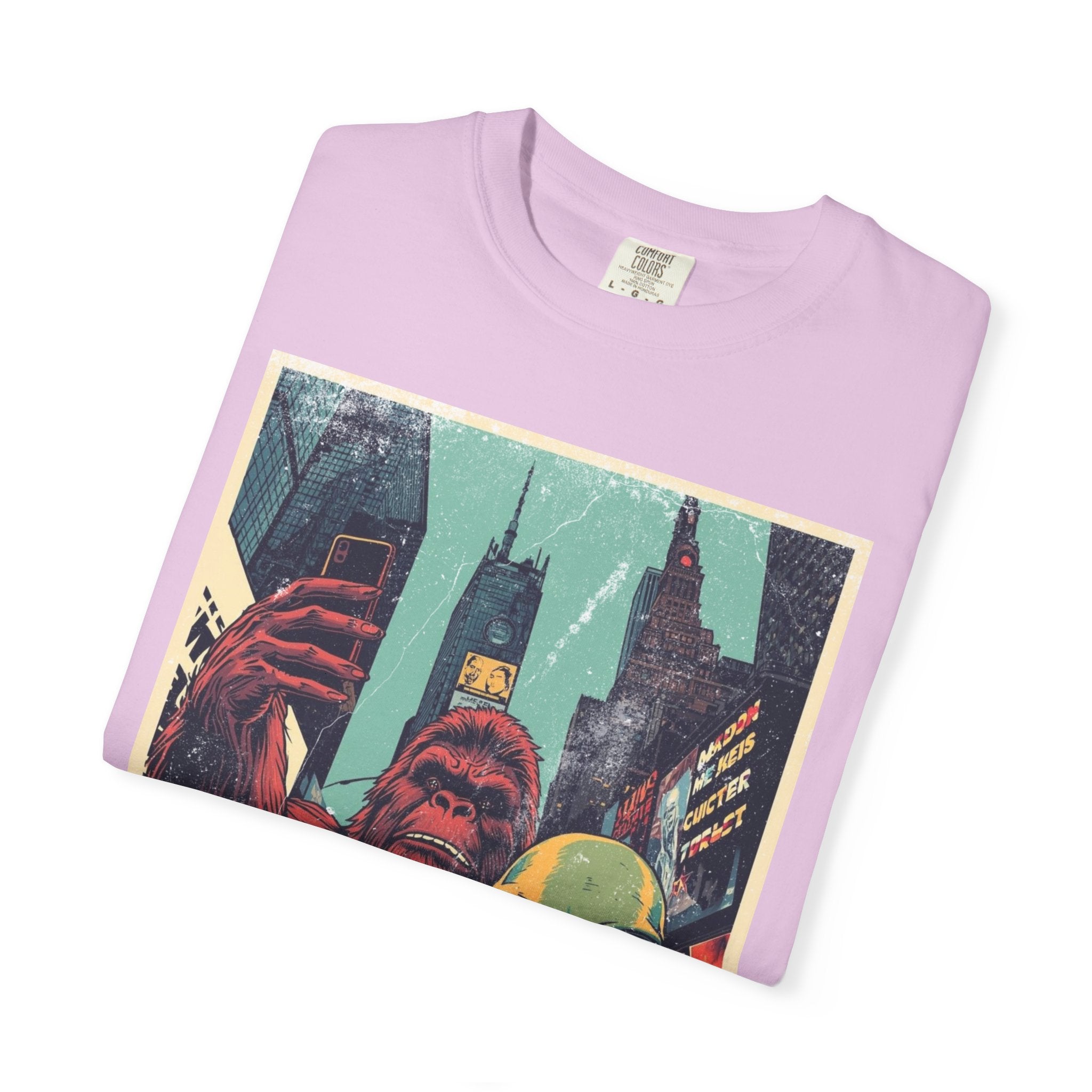 Alien & Bigfoot New York Times Square T-Shirt — Funny Urban Cryptid Tee