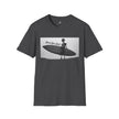 Skeleton Surfer Tee | Retro Black & White Surfing Graphic Shirt – 3D Sons Supply Co