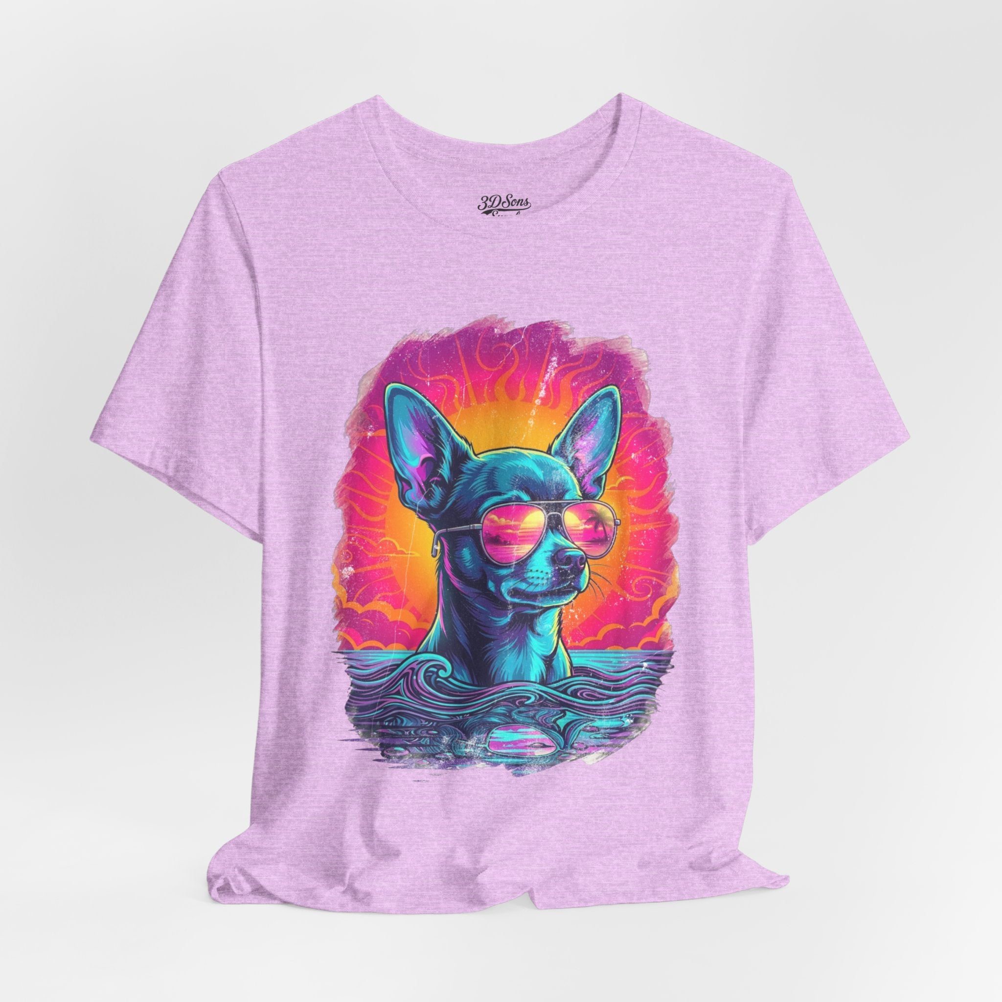 Chihuahua Vice City Retro Tee — 90s Vintage Dog Graphic T-Shirt