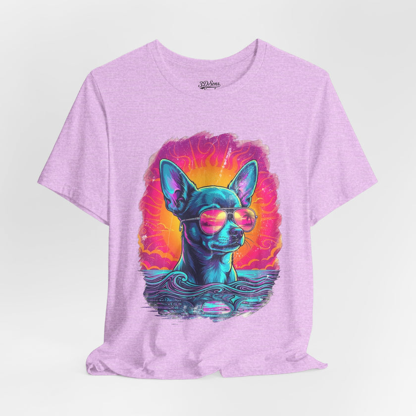 Chihuahua Vice City Retro Tee — 90s Vintage Dog Graphic T-Shirt