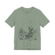 Alien Cowboy Sitting in Desert Tee | Night Sky Lawn Chair