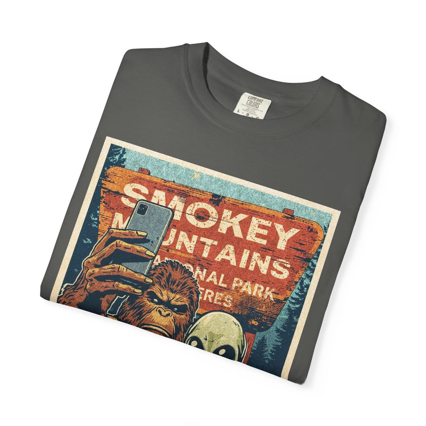 Smoky Mountains Alien & Bigfoot T-shirt — National Park Adventure Tee