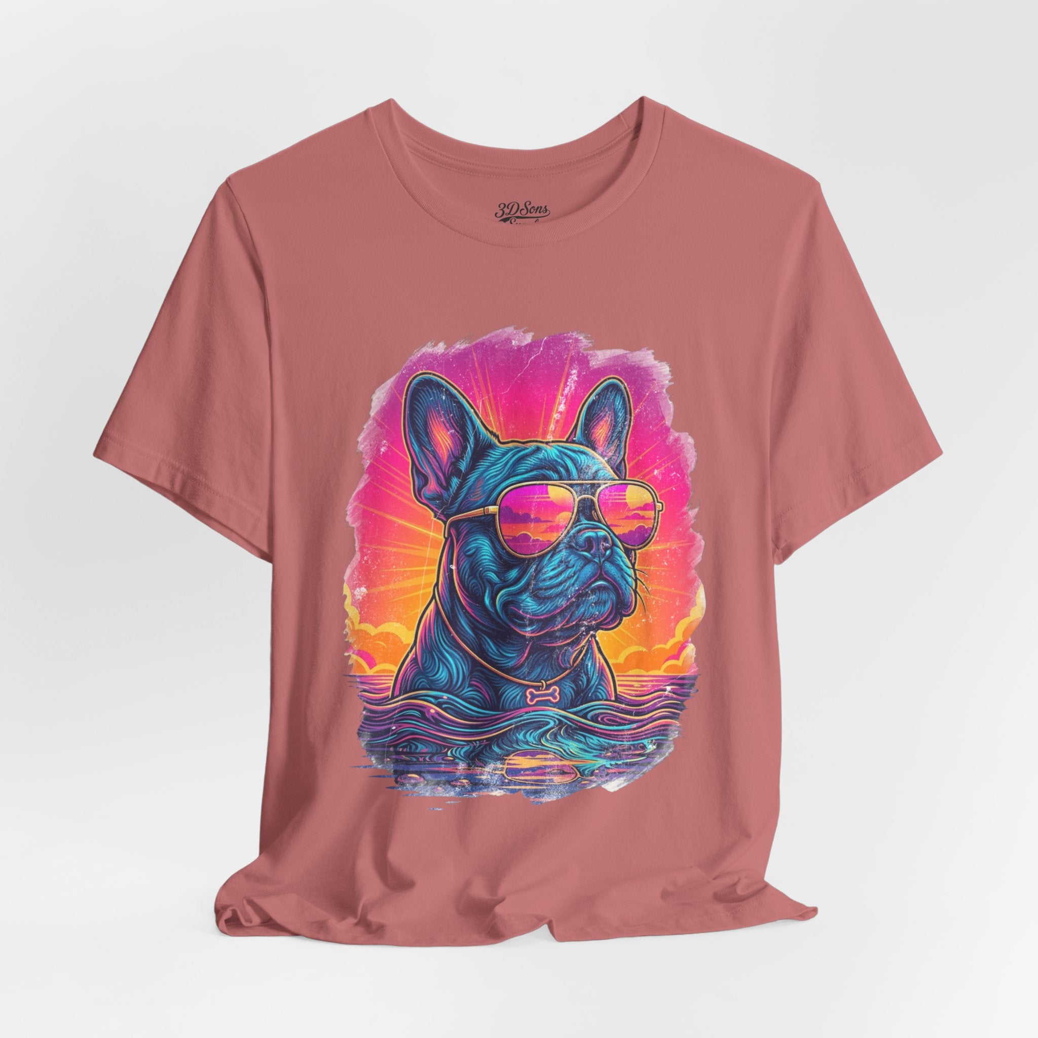 French Bulldog Retro 90s Tee — Vice City Vintage Dog Graphic
