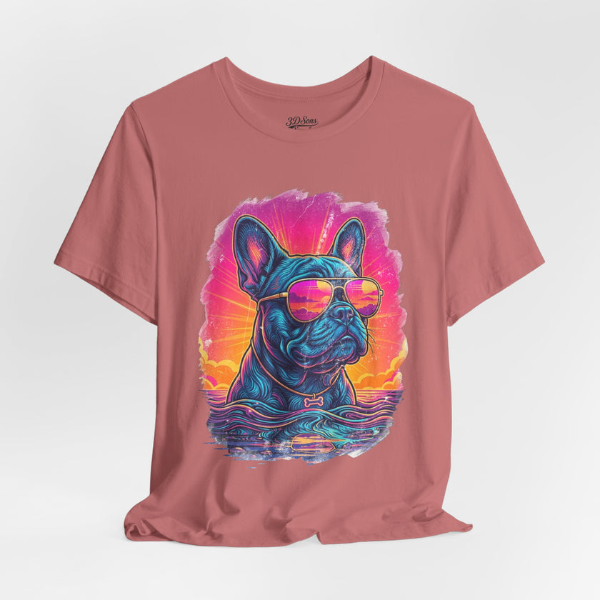 French Bulldog Retro 90s Tee — Vice City Vintage Dog Graphic