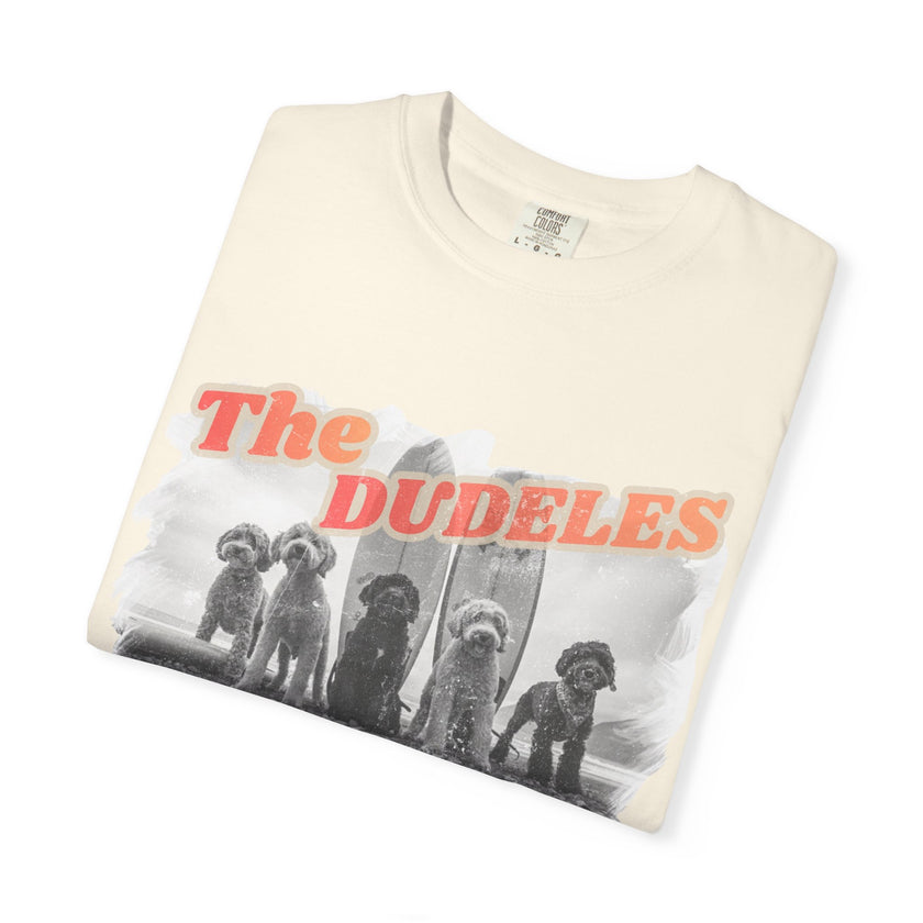 The Dudeles Dog Surfer T-Shirt | Doodle Breed Surfing Design