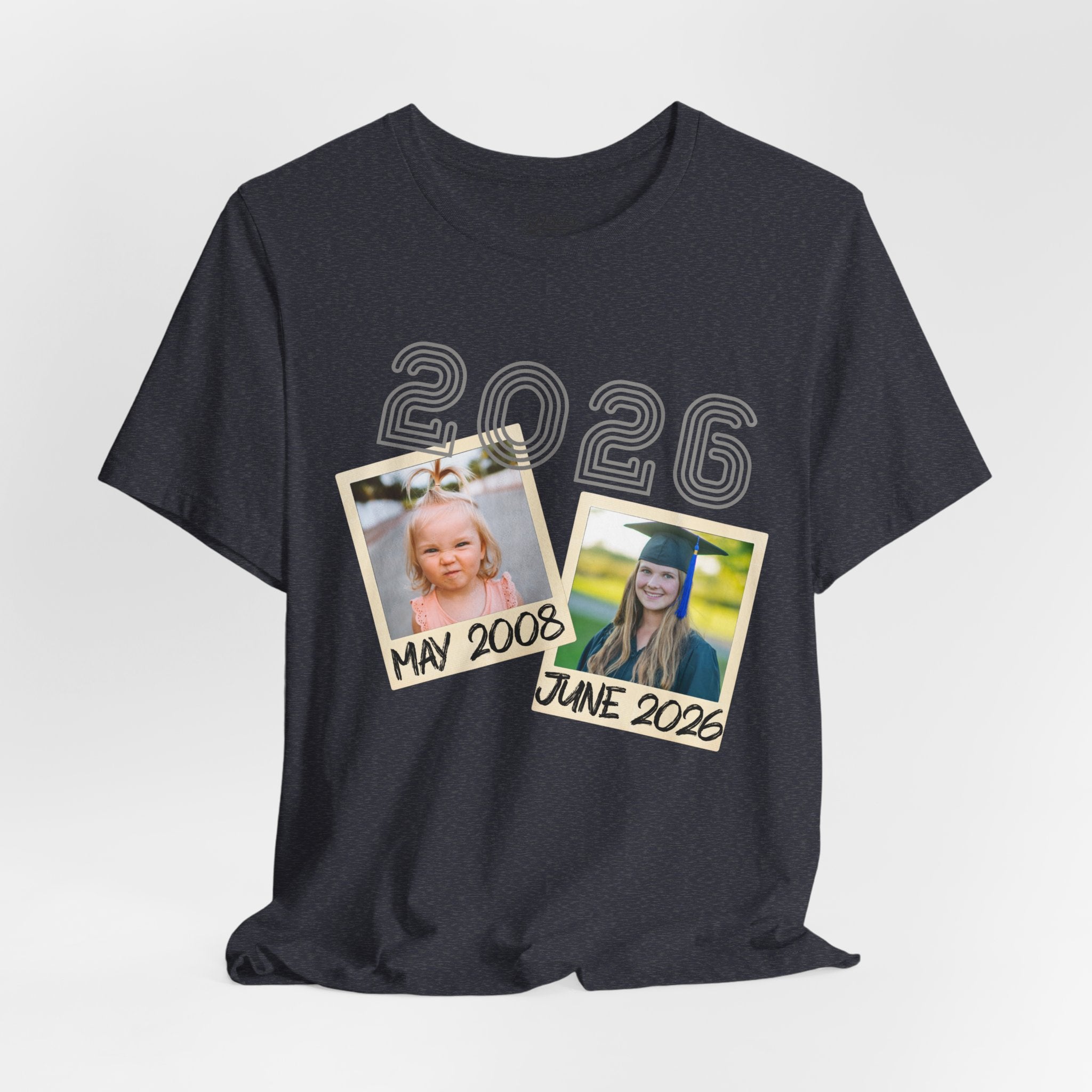 Personalized Custom Graduation & Parent Gift - Throwback Photo Memory Tee