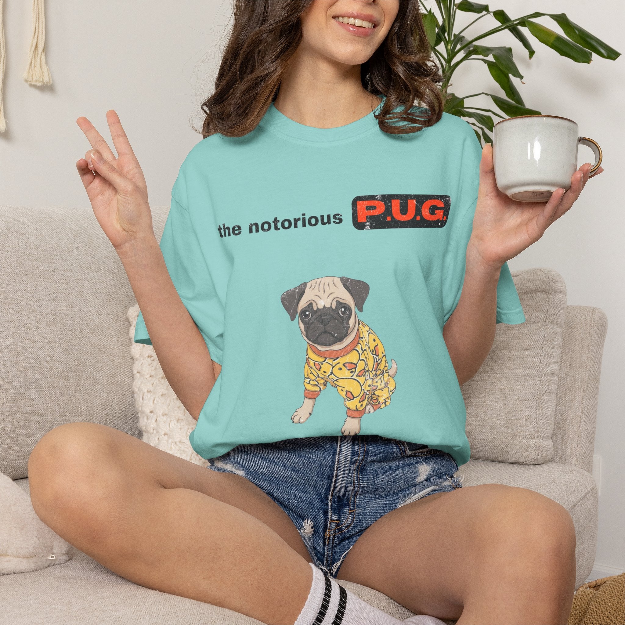 The Notorious P.U.G. T-Shirt — 'Ready for Bed' Pug Graphic Tee