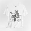 Drumming French Bulldog T-Shirt — Cute Dog Playing Drum Graphic Tee