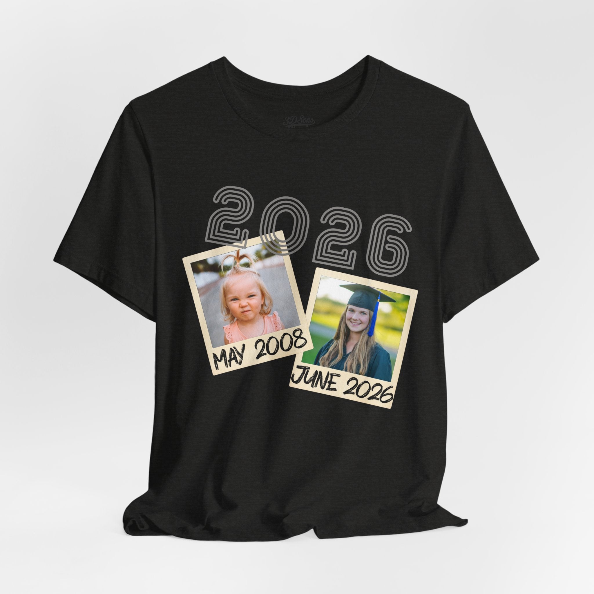 Personalized Custom Graduation & Parent Gift - Throwback Photo Memory Tee
