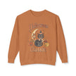 Vintage Halloween Cat Crewneck Sweatshirt | Retro Moon, Pumpkins, Witch Hat
