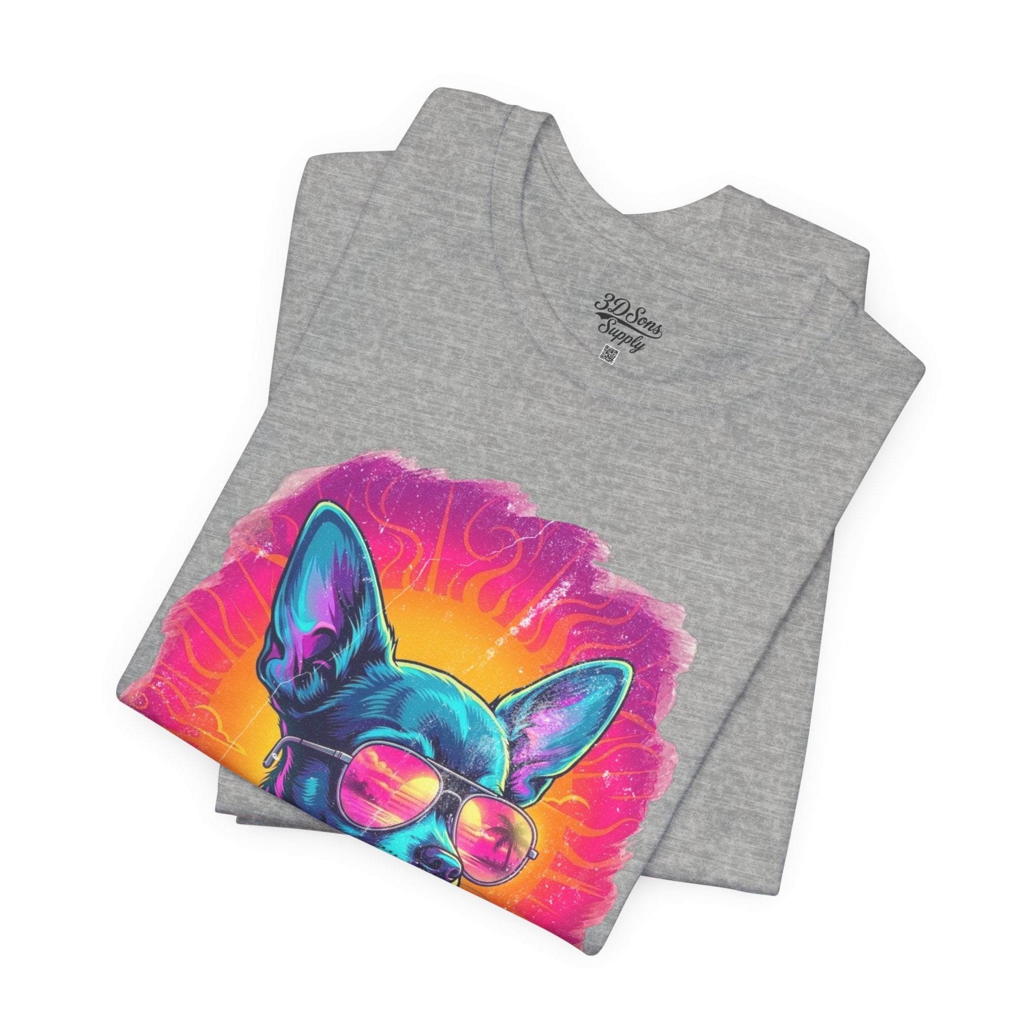 Chihuahua Vice City Retro Tee — 90s Vintage Dog Graphic T-Shirt