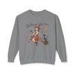 Spellbound After Dark Witch on Broom Sweatshirt | Halloween Cat Moon