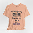 Personalized Dad By Day Gamer By Night T-Shirt — Established 2018 Retro Controller Tee