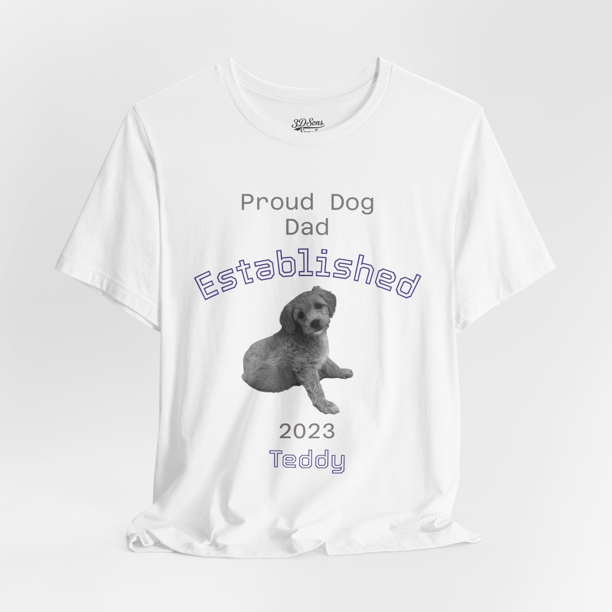 Proud Dog Dad Established Year T‑Shirt — Personalized Dog Dad Tee