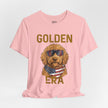 Golden Era Dog T-Shirt – American Flag Doodle with Sunglasses