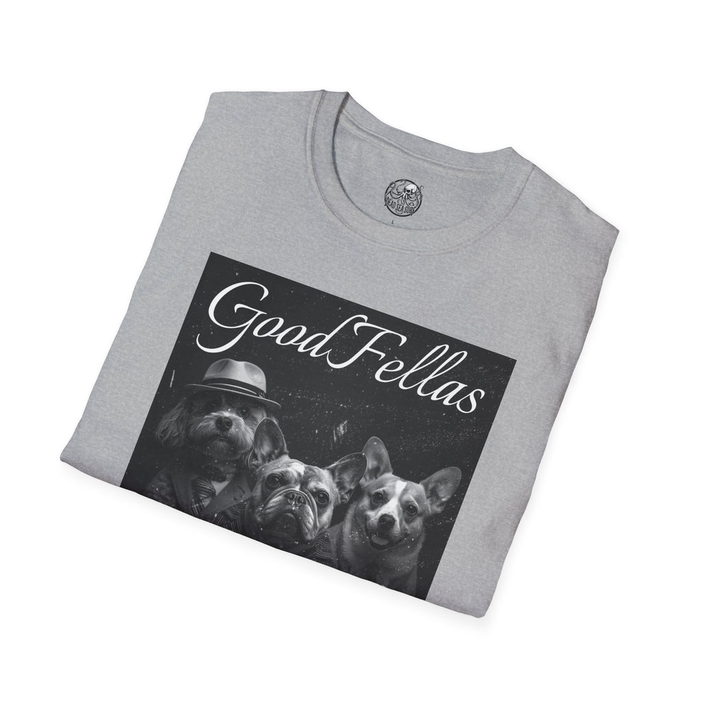 GoodFellas Dogs T-Shirt | Black & White Mafia Puppy Design