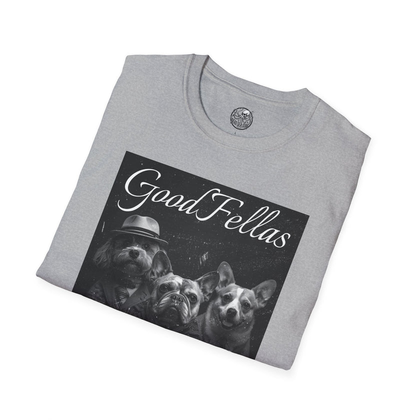GoodFellas Dogs T-Shirt | Black & White Mafia Puppy Graphic Tee – 3D Sons Supply Co