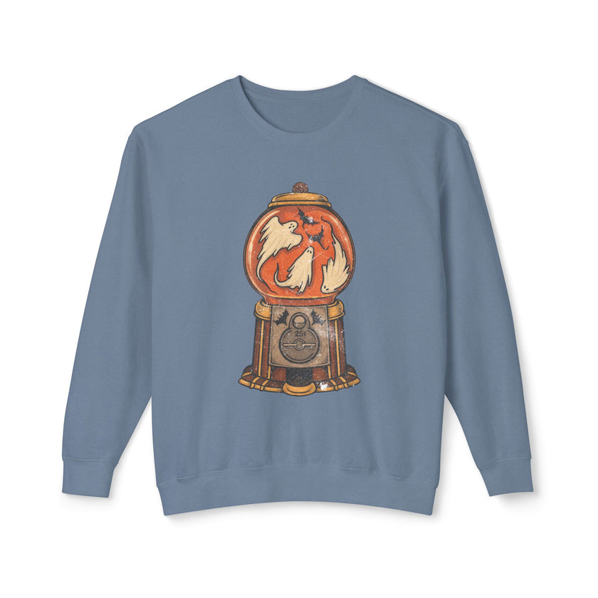 Ghost and Devil Gumball Machine Sweatshirt | Halloween Spooky Illustration