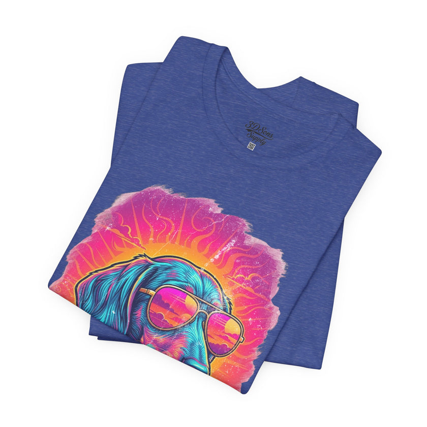 Dachshund Vice City Retro Tee 90's style