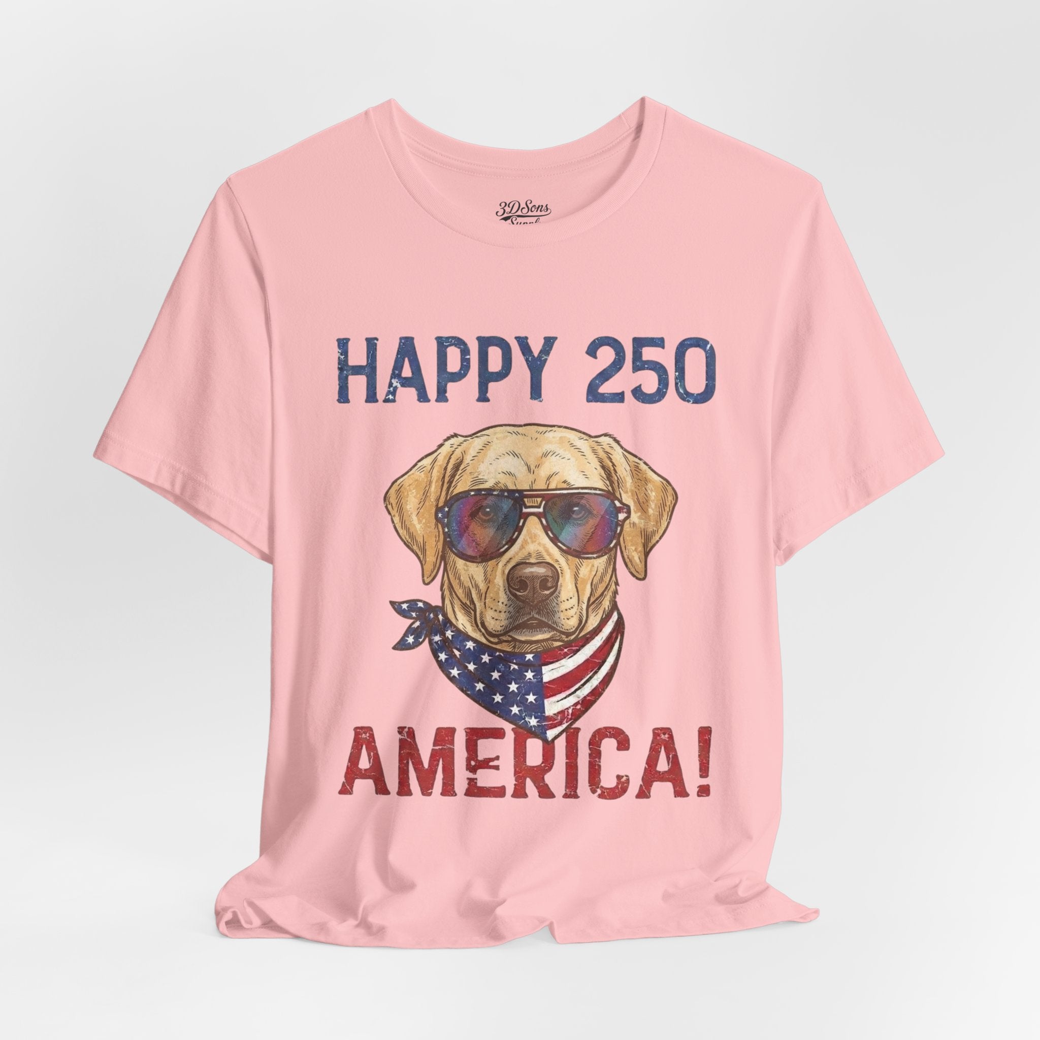 Patriotic Lab Dog Tee — 