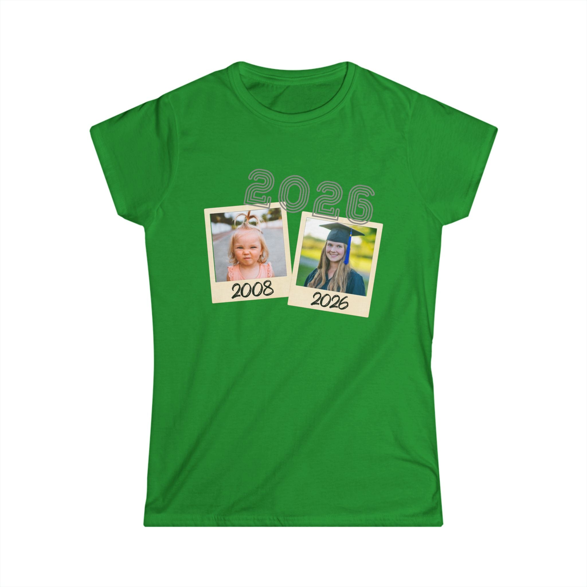 Personalized Photo & Text Graduation/Parent Gift - Women's Polaroid Tee