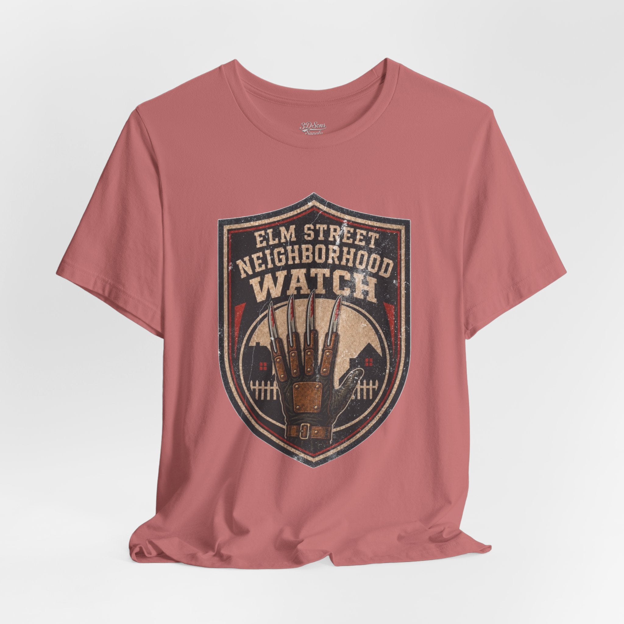Elm Street Neighborhood Watch Tee – Horror Movie Retro Graphic T-Shirt