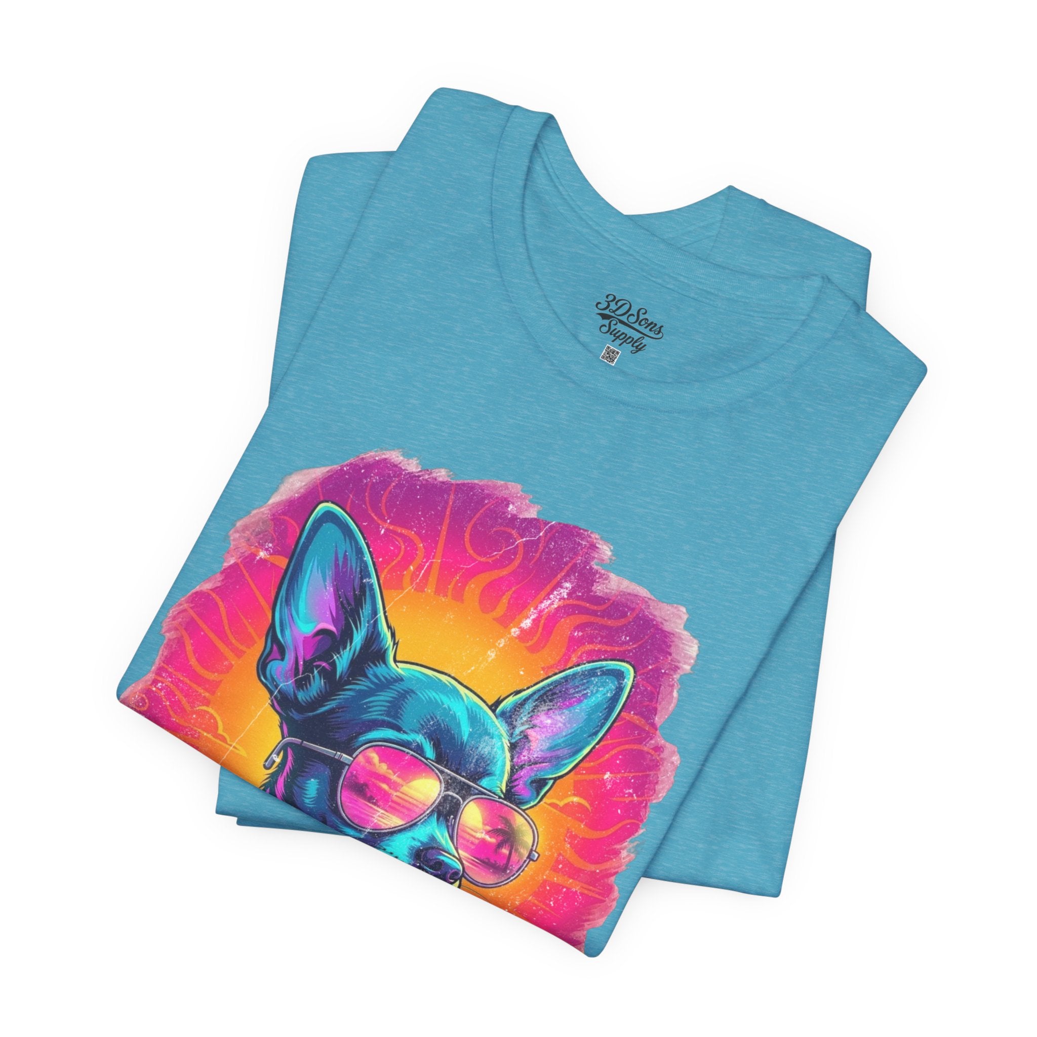 Chihuahua Vice City Retro Tee — 90s Vintage Dog Graphic T-Shirt