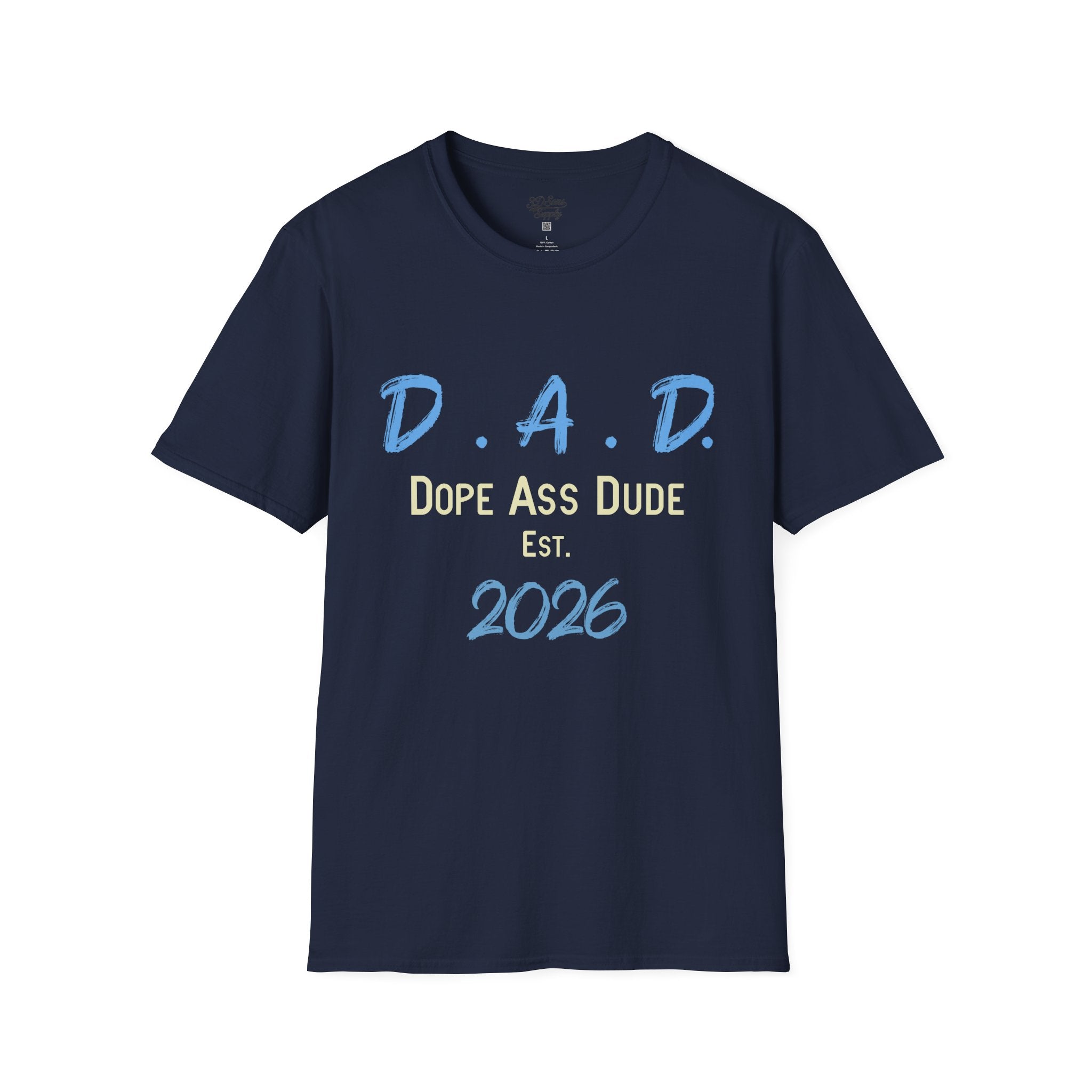 Dope Ass Dude Dad T-Shirt — D.A.D. Typography Father's Day Tee (Personalizable)