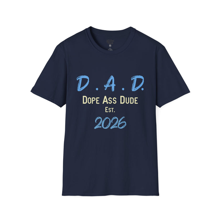 Dope Ass Dude Dad T-Shirt — D.A.D. Typography Father's Day Tee (Personalizable)