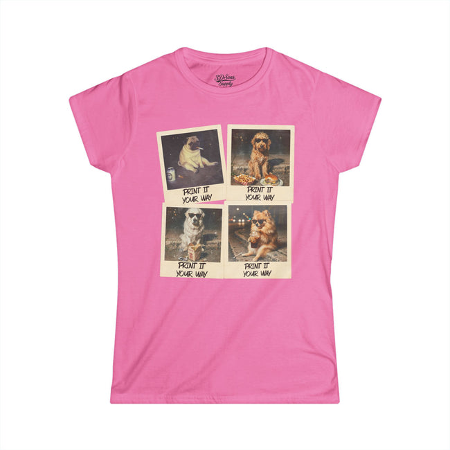 Personalized Polaroid Photo Tee — Custom 4-Image Collage