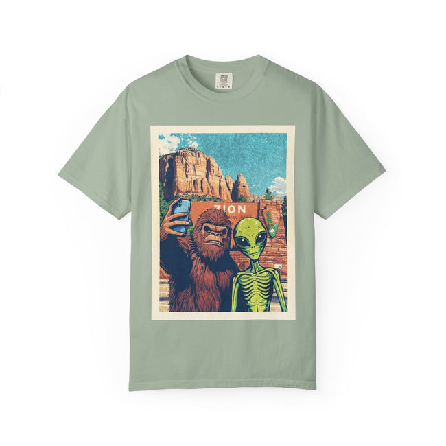 Alien & Bigfoot Zion National Park T-Shirt — National Park Adventure Tee