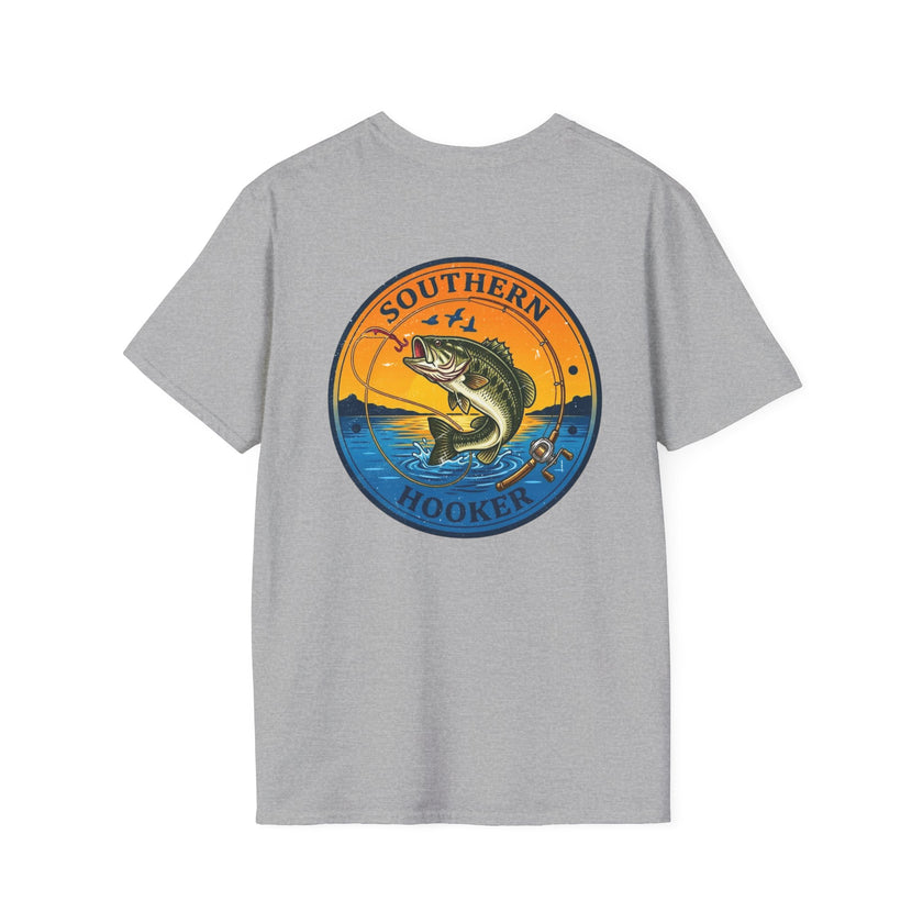 Southern Hooker Fish Graphic T-Shirt | Bass Fishing Retro Logo Tee – 3D Sons Supply Co