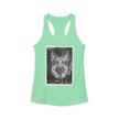 Smoking German Shepard Photo Racerback Tank — Vintage Pup Graphic