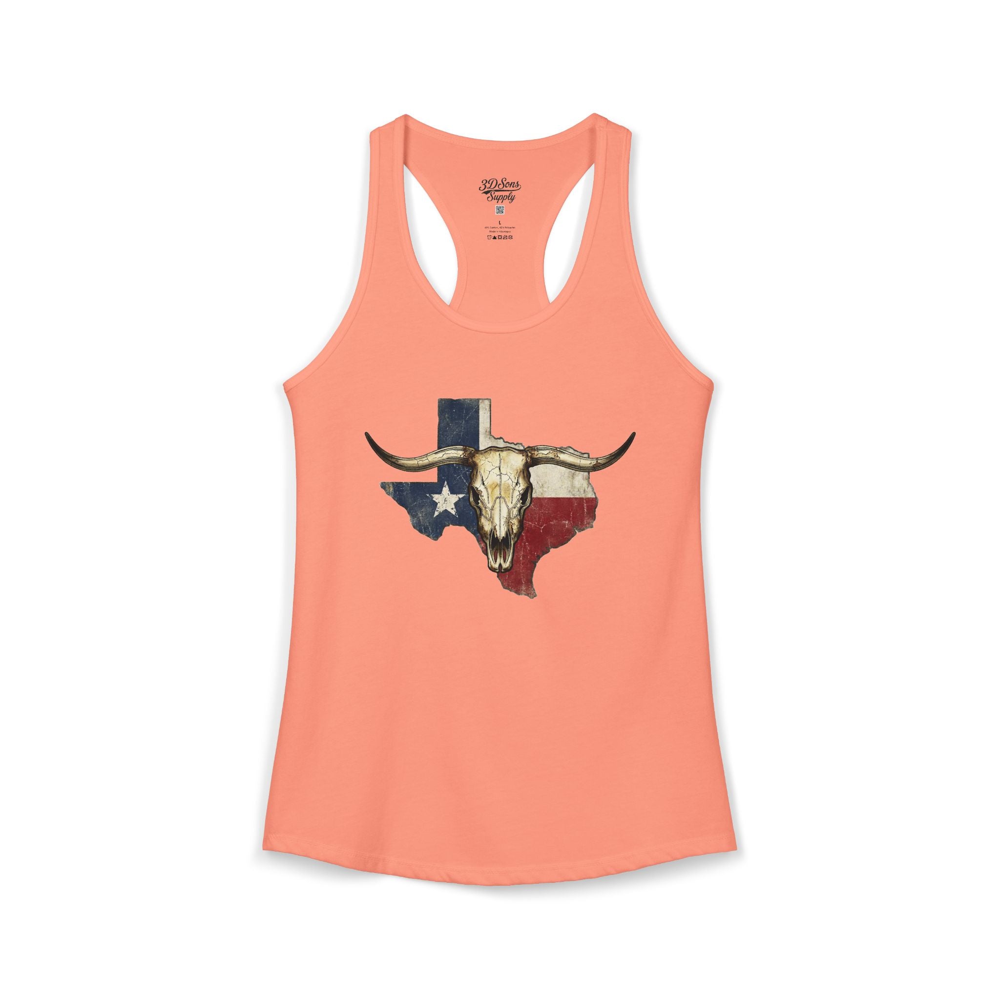 Texas Longhorn Skull Women's Racerback Tank