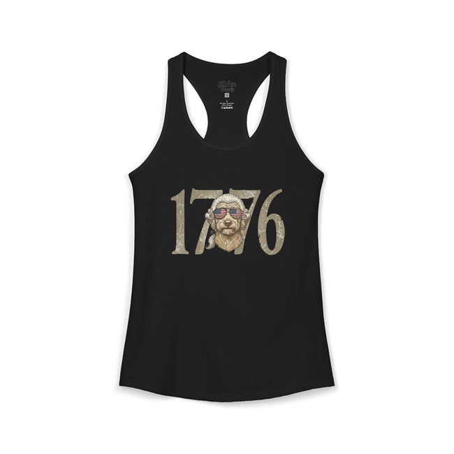 George Washington Doodle 1776 - Women's Ideal Racerback Tank
