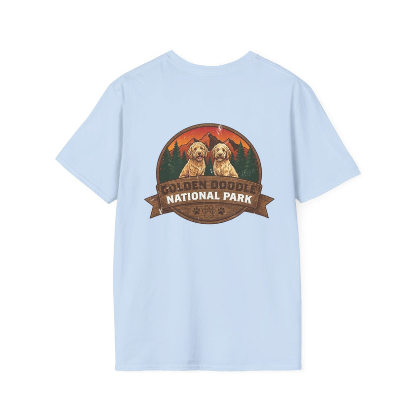 Golden Doodle National Park Staff T-Shirt | Retro Dog Lover Tee – 3D Sons Supply Co