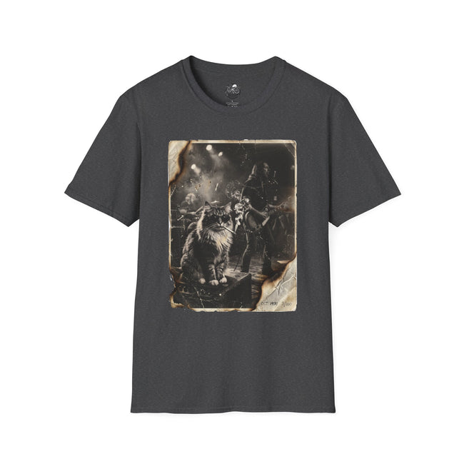 Vintage Rockstar Cat T-Shirt | Retro Rock Art Graphic Tee – 3D Sons Supply Co