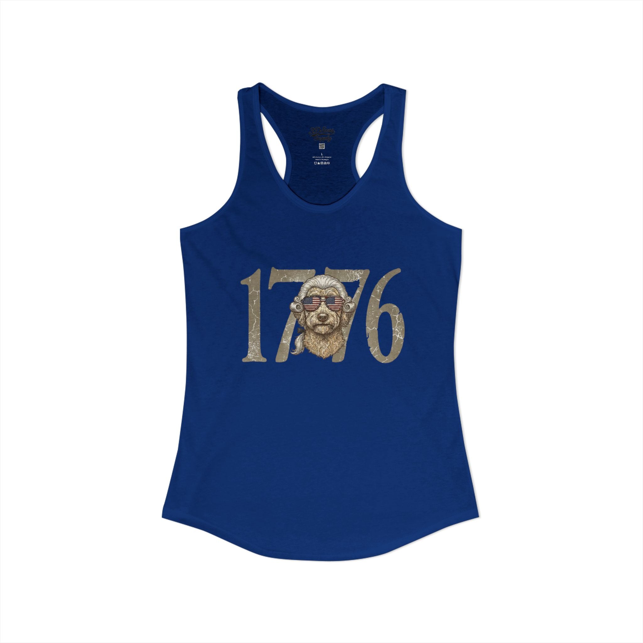 George Washington Doodle 1776 - Women's Ideal Racerback Tank