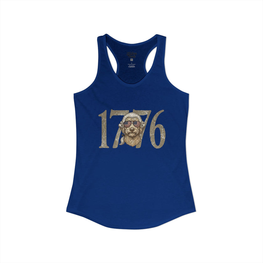 George Washington Doodle 1776 - Women's Ideal Racerback Tank