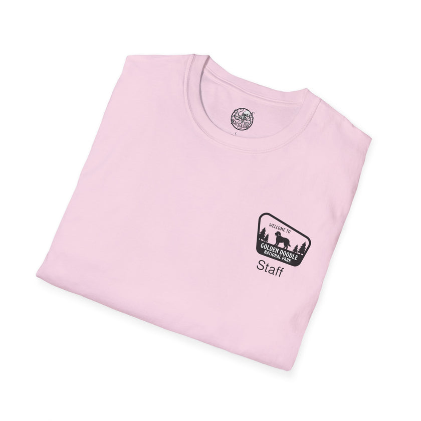 Golden Doodle National Park Staff T-Shirt | Retro Dog Lover Tee – 3D Sons Supply Co