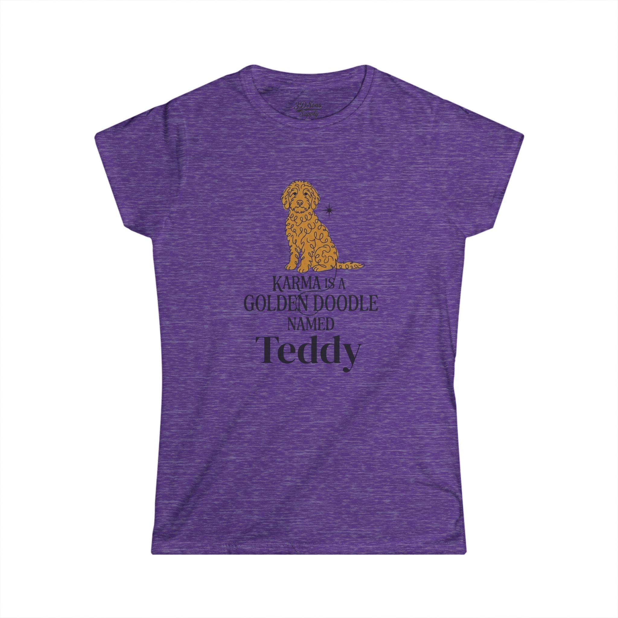 Personalized Karma Golden Doodle Name Tee | Mid Century Dog Shirt