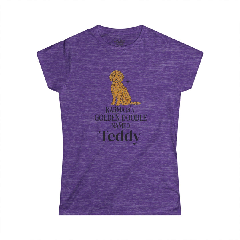 Personalized Karma Golden Doodle Name Tee | Mid Century Dog Shirt