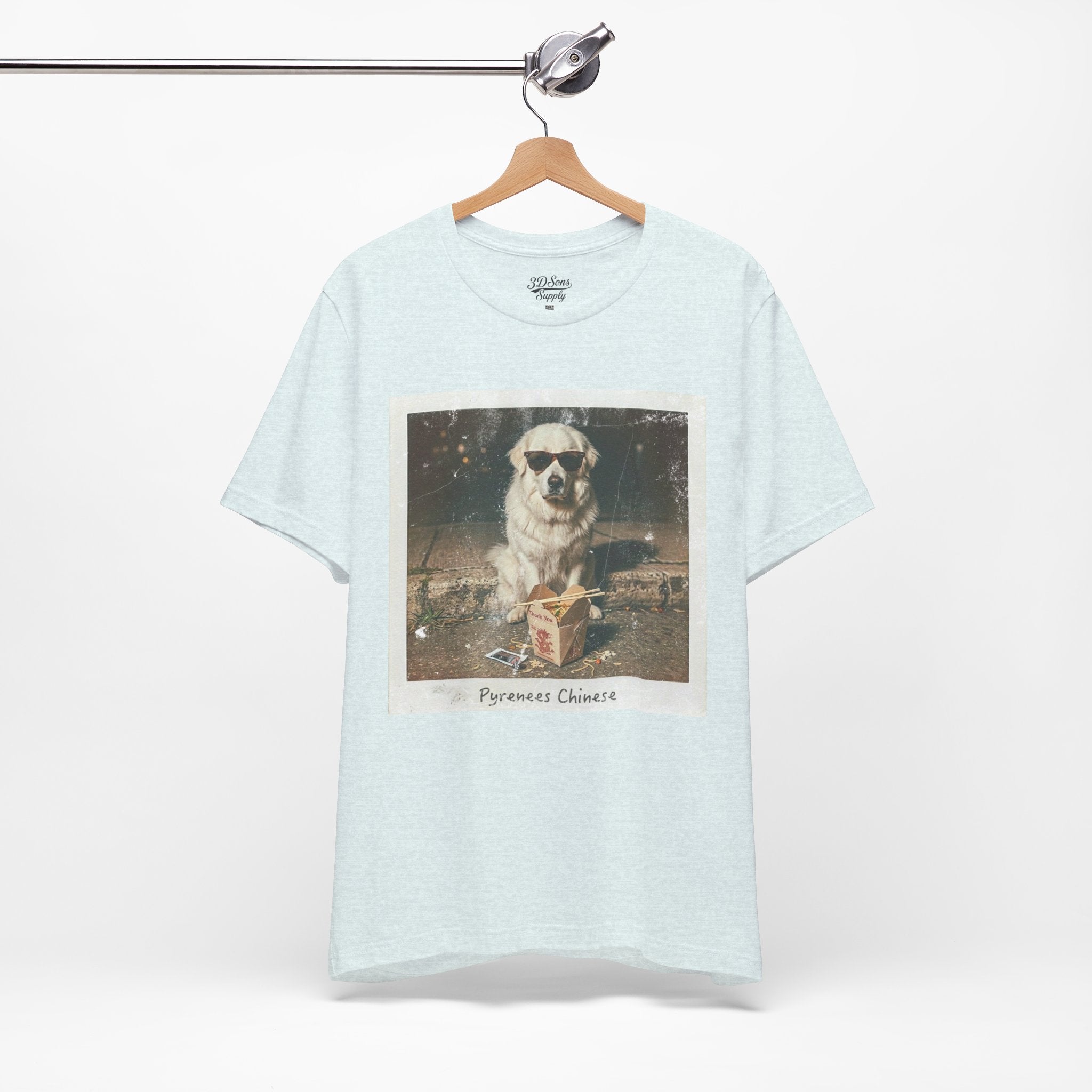 Pyreneese Chin Photo Tee — Vintage Pup Graphic T-Shirt