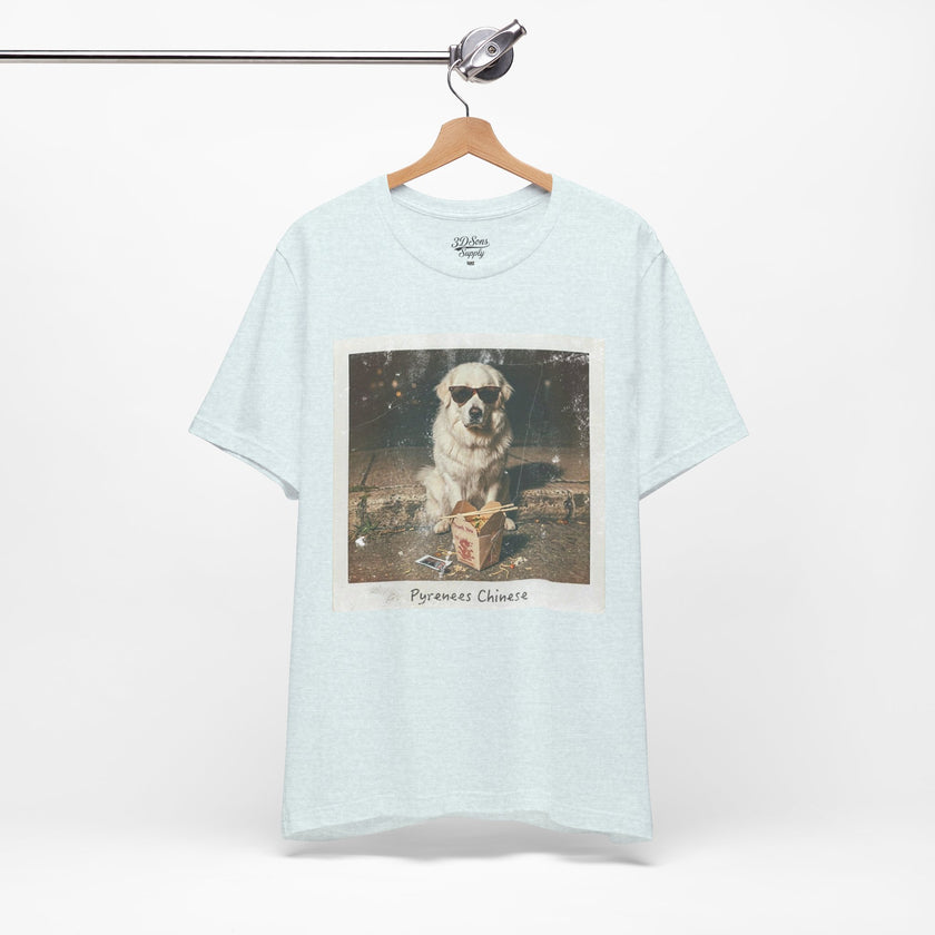 Pyreneese Chin Photo Tee — Vintage Pup Graphic T-Shirt