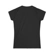 Shoebill Stork Portrait Retro Smoking Graphic Tee — Women's Softstyle T‑Shirt