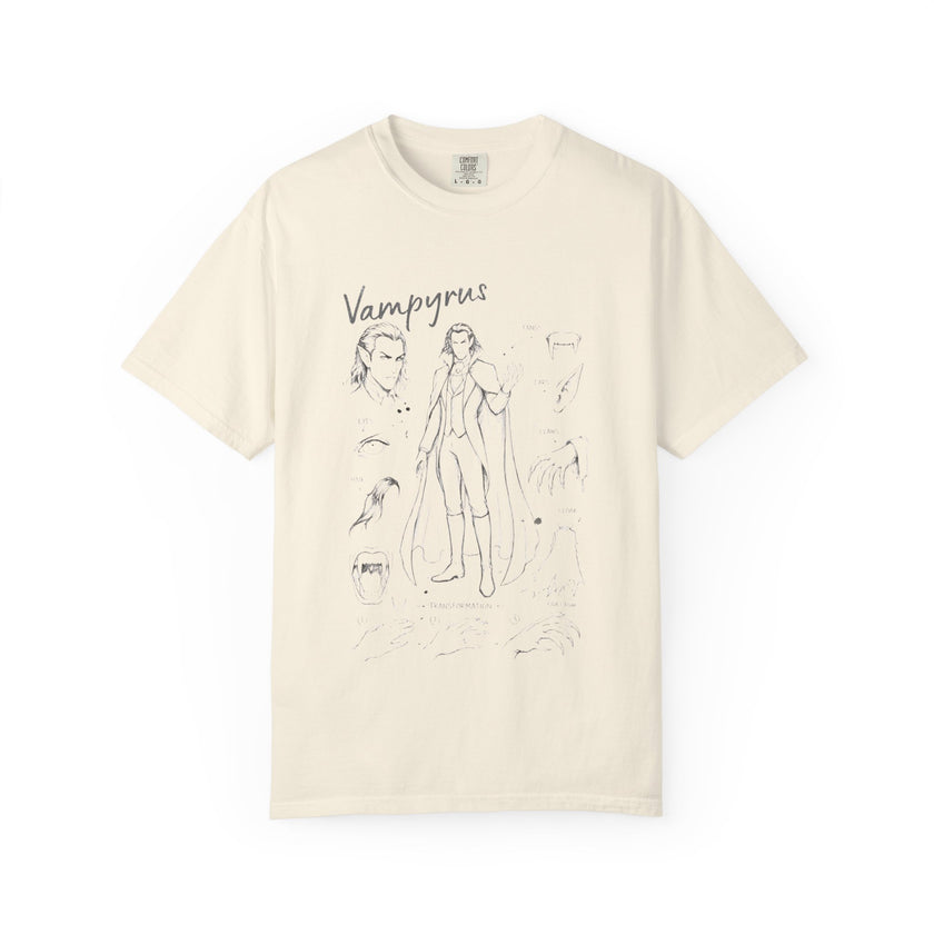 Vampire Sketch Illustration T-Shirt | Vampire character art