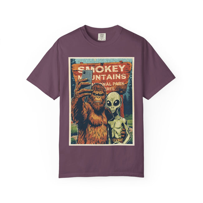 Smoky Mountains Alien & Bigfoot T-shirt — National Park Adventure Tee