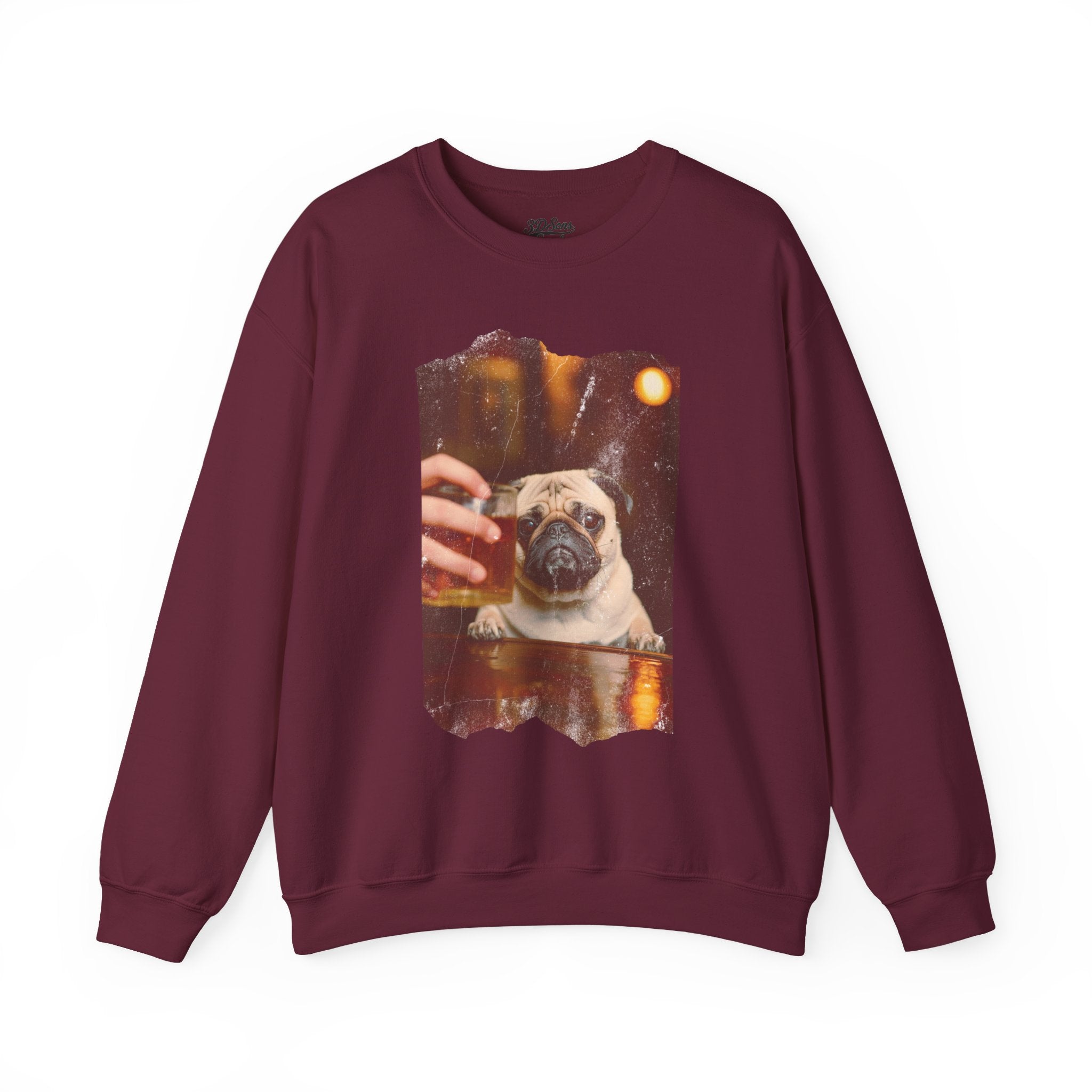 Drunk Pug Crewneck Sweatshirt